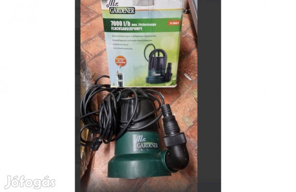 Teljes víztelenítéshez lapos búvár szivattyú 7000liter/óra vízhozammal