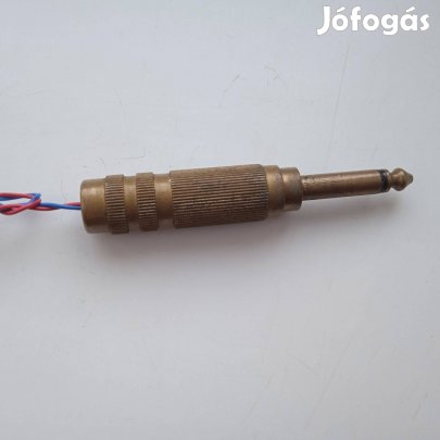 Teljesen réz 6,3-as jack dugó , használt , a '60-as évekből