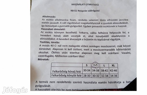 Teljesen új vállrögzítő