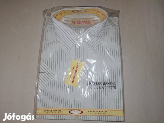 Teljesen új világos,csíkos 41-es rövid ujjú ing eladó !
