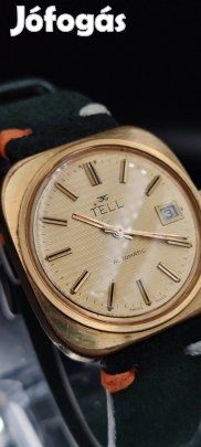 Tell swiss svájci férfi karóra óra szép állapot új szíjjal