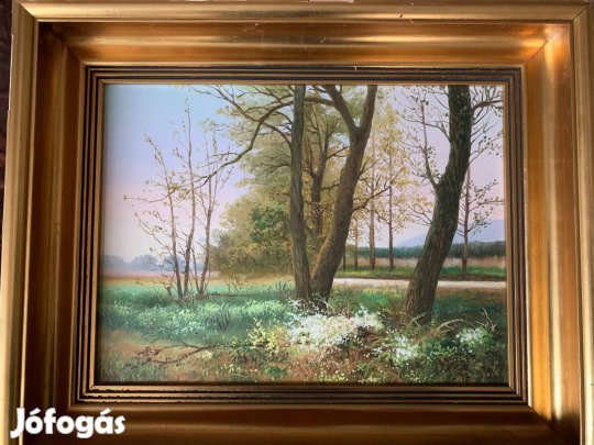 Temesvári Ferenc Tavasz a parkban olajfestmény