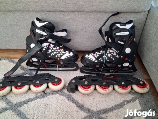 Tempish görkorcsolya és jégkorcsolya, 33-36-os méretben, állítható