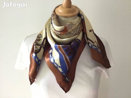 Tengerész mintás, hajós, vitorlásos kendő 74x74 cm