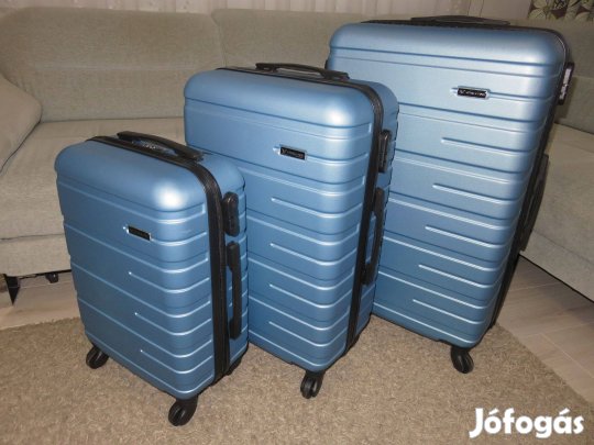 Tengerkék 3 részes bőröndszett!