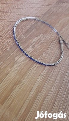 Tenisz karkötő fehérarany 18-karátos 1.carát zafirral eladó.