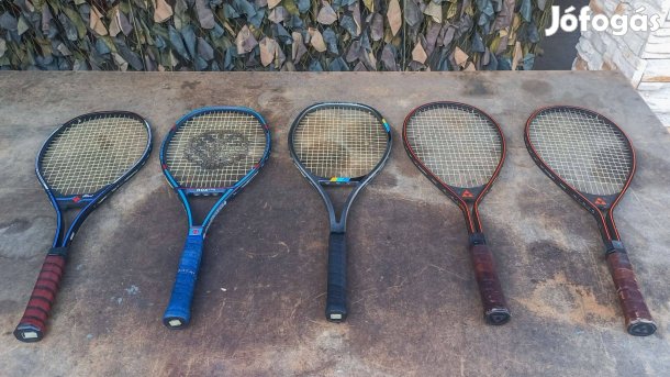 Teniszütők, 5 db