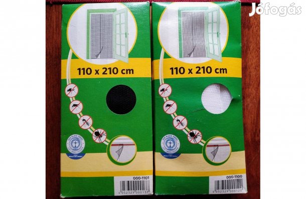 Tépőzáras Szúnyogháló 210x110 cm bolti új fehér vagy fekete Sok Mást