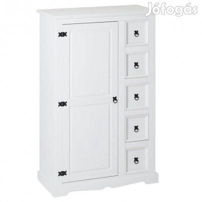 Tequila 5 fiókos - 1 ajtós - polcos komód/szekrény (fehér) 81409