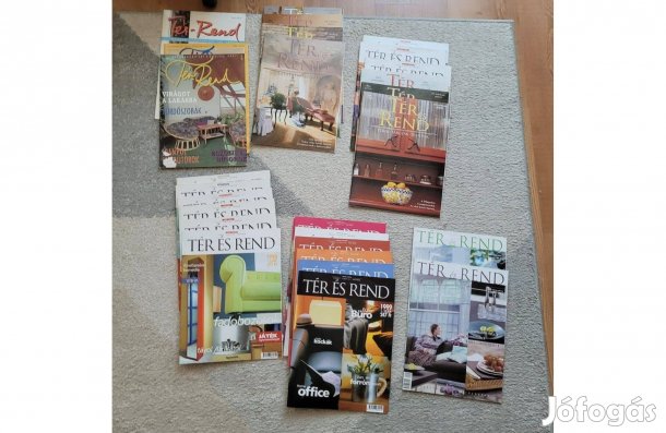 Tér és Rend lakberendezési magazin gyűjtemény 1995-2000