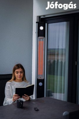 Teraszfűtő-Infrás - Elektromos összecsukható távirányítóval, 1800 Watt