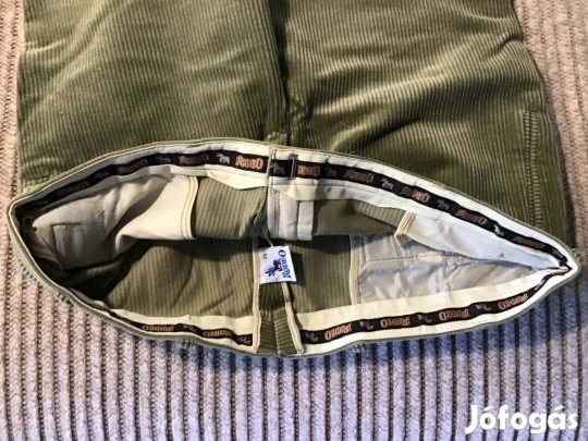 Térdnadrág, zöld kordbársony új