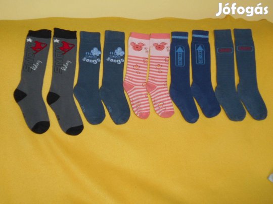 Térdzokni, 27-30 -as, kislány, fiú. Új, újszerű. Szép, mintás, színes