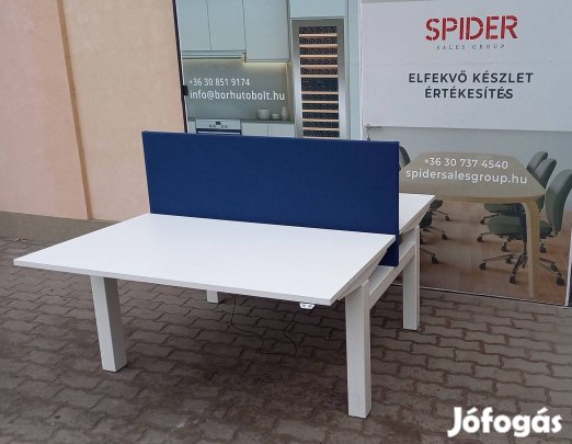 Térelválasztó, asztali paraván, középső elem, kék színű - használt