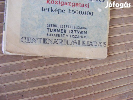 Térkép régi 1943,Centenáriumi, ritka ,gyűjtőnek 10 ezer engedménnyel