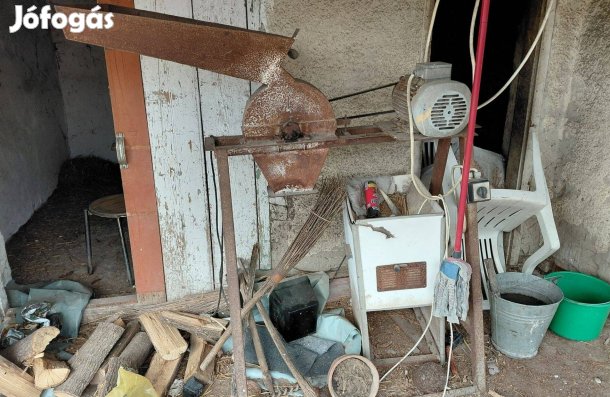 Termény daráló, kukorica daráló, nagy teljesítményű, 3 fázisú motorral