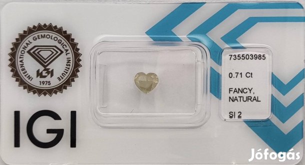 Természetes Gyémánt 0,71CT IGI tanusítvánnyal eladó