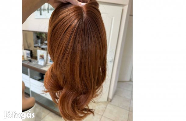 Természetes, Rézvörös Kemoterápiás Paróka Eladó, 70% Kezelt Emberi Haj