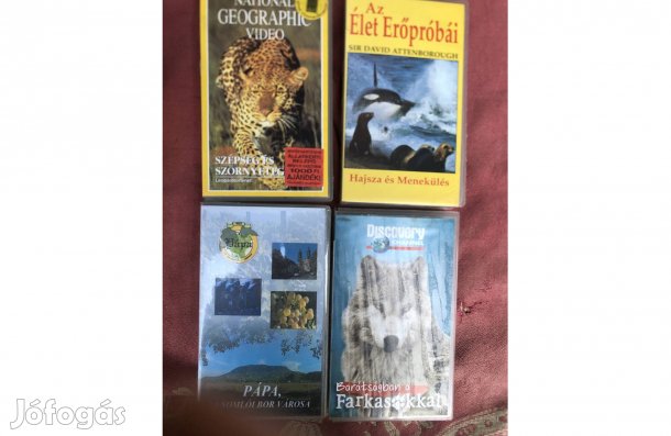 Természetfilm Vhs 500 Ft /db