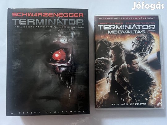 Terminator trilógia (digipack) és a megváltás (8lemezes) dvd