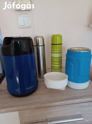 Termoszok vegyesen és zöldség pároló edény