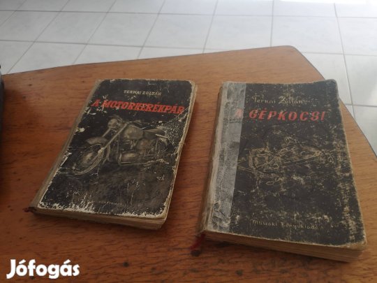 Ternai Zoltán könyvek A motorkerékpár,A gépkocsi
