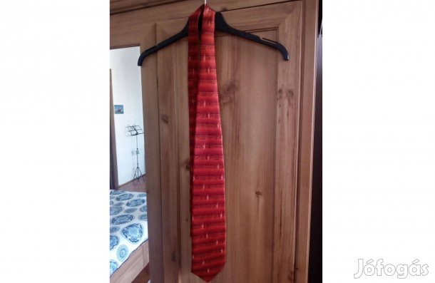 Terrakotta (mediterrán vörös) Robin Ruth férfi selyem nyakkendő