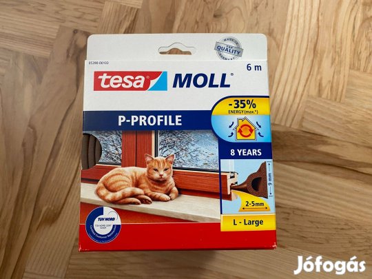 Tesa moll P-profil gumi ablaktömítés (6 m)