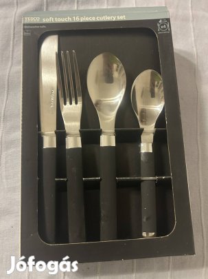Tesco Soft Touch 16 részes evőeszközkészlet. 