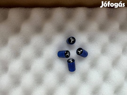 Tesla szelepsapka kék színű Tesla felni szelep sapka 4db új 1000Ft