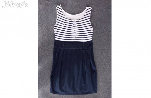 Testhezálló, alakot szépen kiemelő, ujjatlan pamut ruha - S