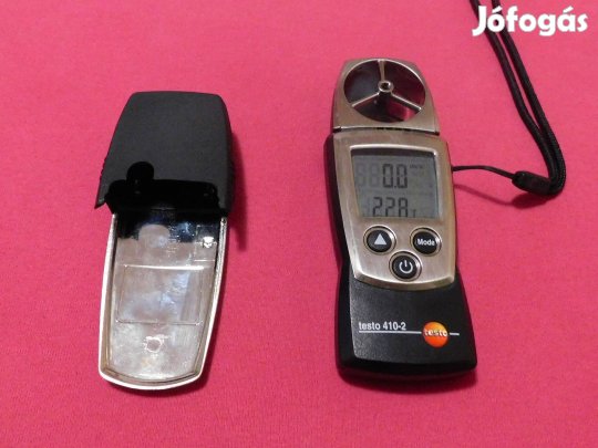 Testo 410-2 szárnykerekes légsebességmérő, hő- és páratartalom-mérő
