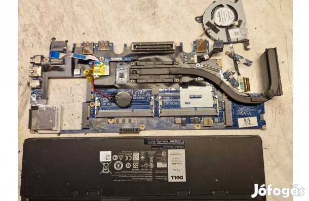 Tesztelt Dell Latitude 7240 (P225) i7 - 4 gen. laptop alaplap és aksi