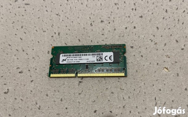 Tesztelt, hibátlan 4gb ddr3 laptop modul