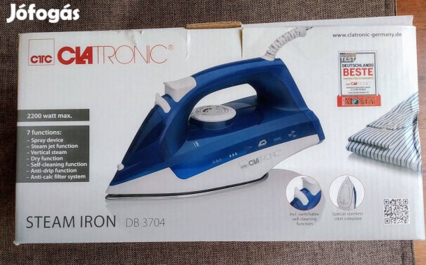 Tesztgyőztes Márka Gőzölős Clatronic Vasaló 2200W Német Sok Mást Is