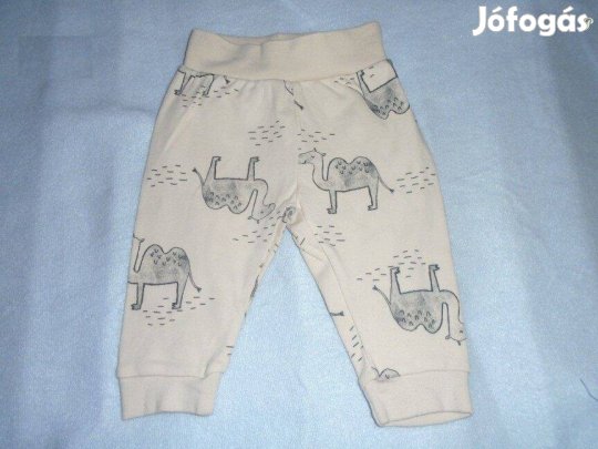 Teve mintás jogger pamut nadrág 3-6 hó (méret 68) barna