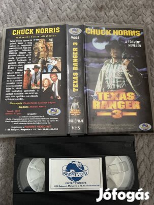 Texas Ranger 3 vhs kistok akció Norris