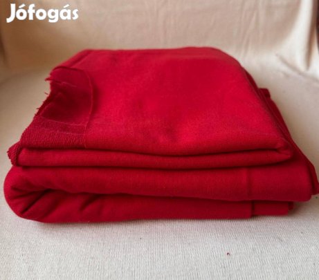 Textil - méteráru (futter - szabadidő) hurkolt piros csomagok