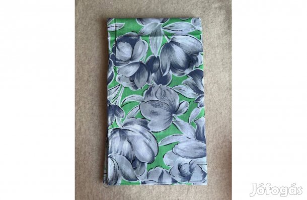Textil - méteráru (karton) liliomos szürke-zöld