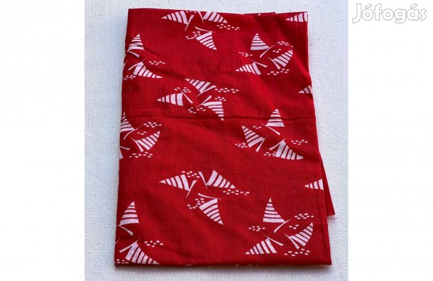 Textil - méteráru (karton) piros mintás