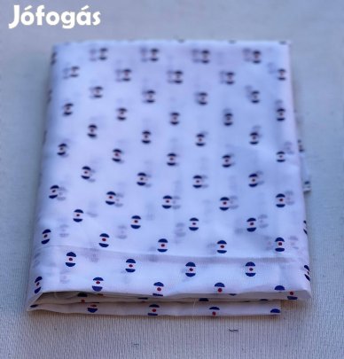 Textil - méteráru (krisztina) fehér, kék