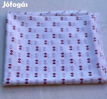 Textil - méteráru (krisztina) fehér, piros