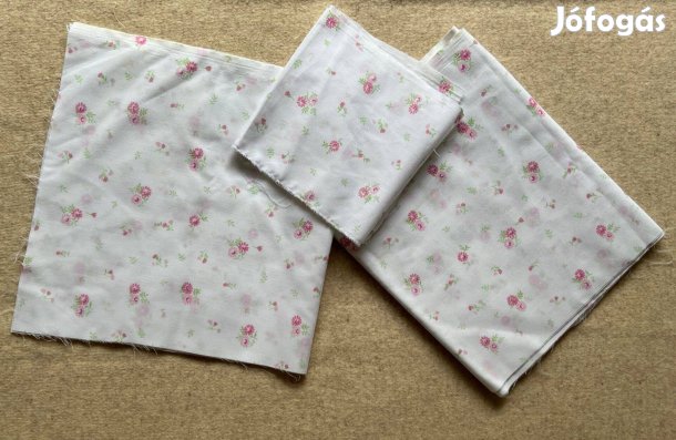 Textil - méteráru (krisztina) fehér, rózsaszín