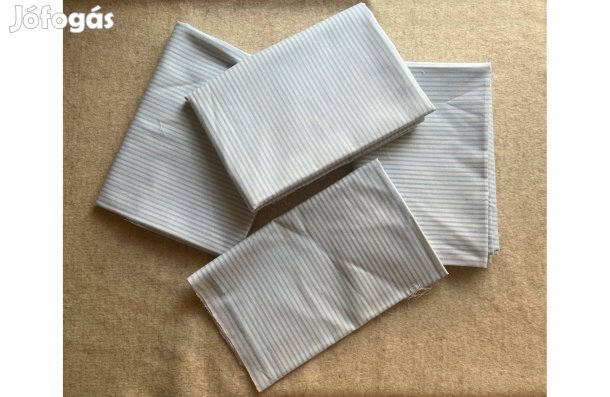 Textil - méteráru (krisztina) világoskék, fehér csíkos
