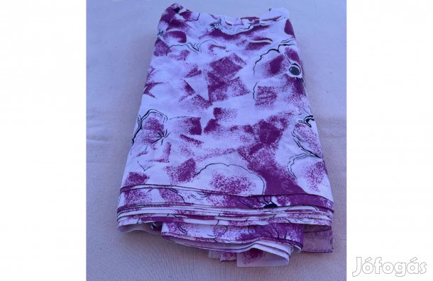 Textil - méteráru (nem tudom vékony szövet) lila pipacs 15 db
