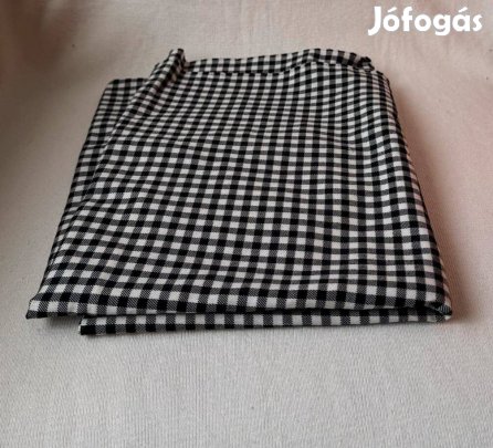 Textil - méteráru (szövet, kockás) fekete, fehér