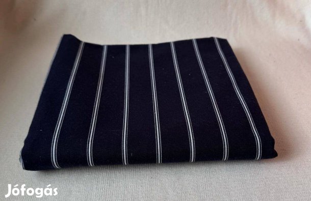 Textil - méteráru (vastagabb karton) sötétkék, fehér