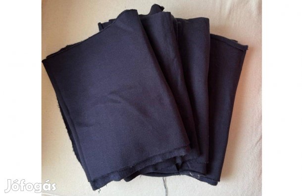 Textil, méteráru (futter - szabadidő) bolyhos mély sötétkék