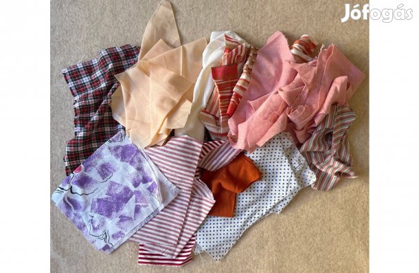 Textil, méteráru (piros kockás stb.) foltvarrás 15. csomag