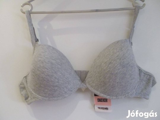 Tezenis pamut, push-up natural szürke melltartó 90/B Új címkés